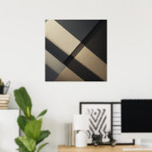 Minimalistische Abstracte Architectuur van Beton Poster (Thuiskantoor)