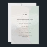 Minimalistische Abstracte Art Mint Green 21st Birt Kaart<br><div class="desc">De minimalistische Abstracte Uitnodiging van de Groene 21e verjaardag van de Kunst kan volledig worden aangepast aan uw behoeften. © Gorjo Design. Gemaakt voor je via het Zazzle platform. // Op zoek naar overeenkomende objecten? Andere kantoorbenodigdheden uit de set die beschikbaar is in de afdeling "collecties" van mijn winkel. //...</div>