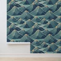 Minimalistische Abstracte Bergen Peel en Stick
