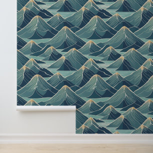 Minimalistische Abstracte Bergen Peel en Stick Behang