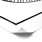 Minimalistische Abstracte bladlijnkunst - Modern B Perfect Poster (Hoek)