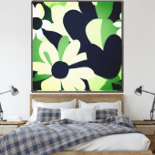 minimalistische Abstracte bloem Canvas Afdruk (Insitu (Slaapkamer))