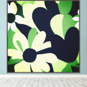 minimalistische Abstracte bloem Canvas Afdruk (Insitu (Houten vloer))