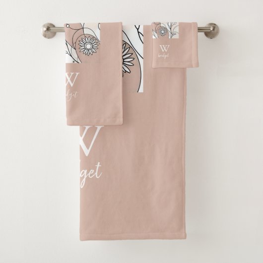 Minimalistische Abstracte Boho Cozy Decor Bad Handdoek (Insitu)