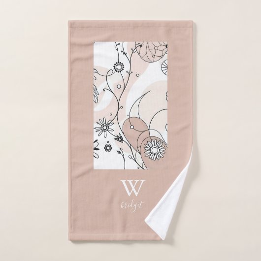 Minimalistische Abstracte Boho Cozy Decor Bad Handdoek (Handdoek)