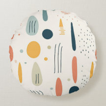 Minimalistische Abstracte Boho stijl rond kussen