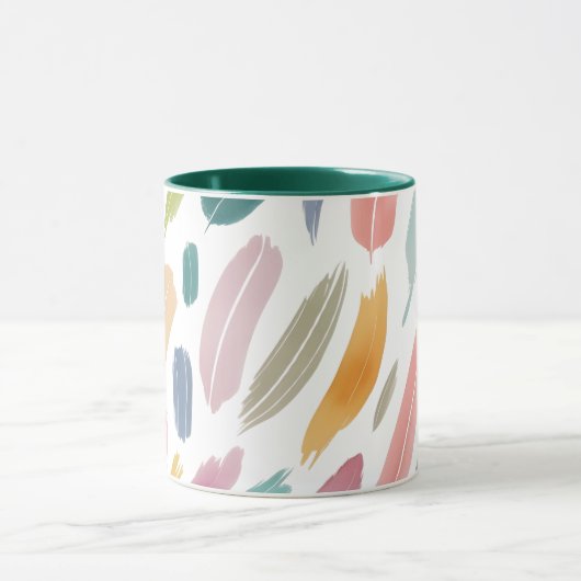 Minimalistische Abstracte borstelstreken van paste Mok (Midden)