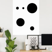 Minimalistische Abstracte cirkelkunst | Moderne ge Poster (Thuiskantoor)