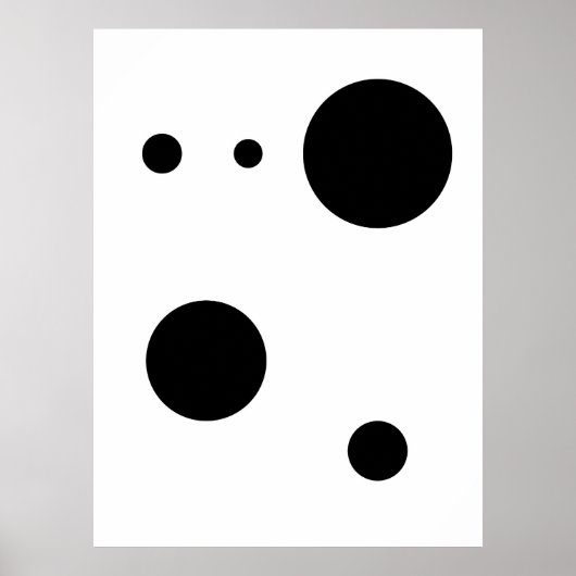 Minimalistische Abstracte cirkelkunst | Moderne ge Poster (Voorkant)