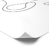 Minimalistische Abstracte Face Line Art Poster (Hoek)