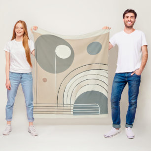 Minimalistische Abstracte fleecedeken Fleece Deken