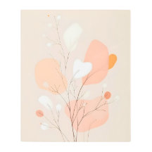 Minimalistische Abstracte FloralArt.Boho slaapkame