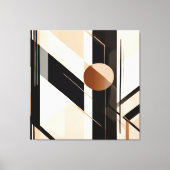 Minimalistische Abstracte Geometrie met Cirkel Canvas Afdruk (Voorkant)