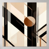 Minimalistische abstracte geometrie met cirkel poster (Voorkant)