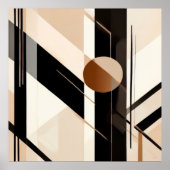 Minimalistische abstracte geometrie met cirkel poster (Voorkant)