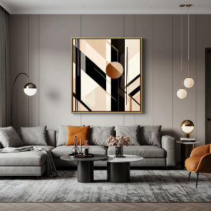 Minimalistische abstracte geometrie met cirkel poster
