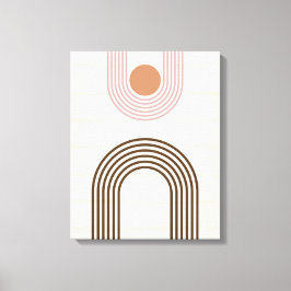 Minimalistische Abstracte geometrie uit het midden Canvas Afdruk