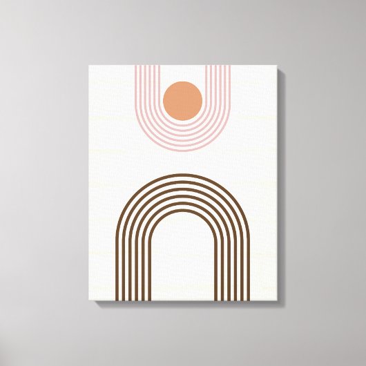 Minimalistische Abstracte geometrie uit het midden Canvas Afdruk (Voorkant)