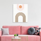 Minimalistische Abstracte geometrie uit het midden Canvas Afdruk (Insitu (Woonkamer))