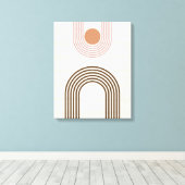 Minimalistische Abstracte geometrie uit het midden Canvas Afdruk (Insitu (Houten vloer))