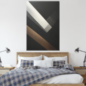 Minimalistische Abstracte Geometrische Diagonale B Canvas Afdruk (Insitu (Slaapkamer))