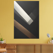 Minimalistische Abstracte Geometrische Diagonale B Canvas Afdruk (Insitu (Woonkamer))