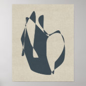 Minimalistische Abstracte geometrische grijze neut Poster (Voorkant)