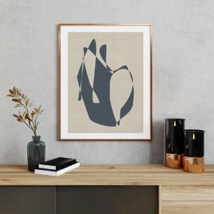 Minimalistische Abstracte geometrische grijze neut Poster