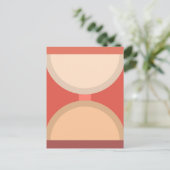 Minimalistische Abstracte geometrische kunst Earth Briefkaart (Staand voorkant)