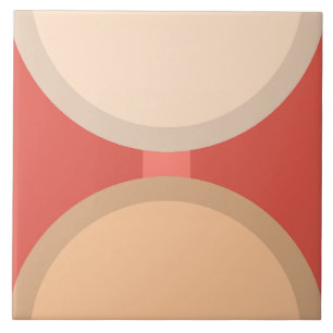 Minimalistische Abstracte geometrische kunst Earth Tegeltje