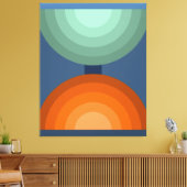 Minimalistische Abstracte geometrische kunst Groen Canvas Afdruk (Insitu (Woonkamer))