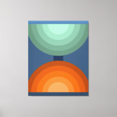 Minimalistische Abstracte geometrische kunst Groen Canvas Afdruk (Voorkant)