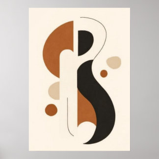 Minimalistische Abstracte Geometrische Print | Mid