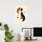 Minimalistische Abstracte Geometrische Print | Mid (Thuiskantoor)