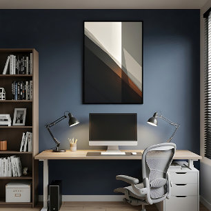 Minimalistische Abstracte Geometrische Roest Canvas Afdruk