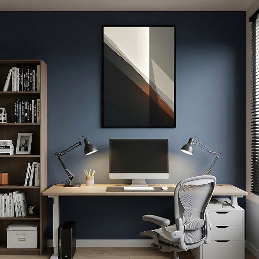 Minimalistische Abstracte Geometrische Roest Canvas Afdruk