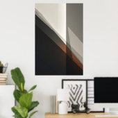 Minimalistische Abstracte Geometrische Roest Poster (Thuiskantoor)