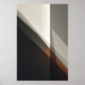 Minimalistische Abstracte Geometrische Roest Poster (Voorkant)