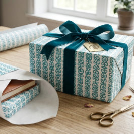 Minimalistische Abstracte Geometrische Turquoise Cadeaupapier