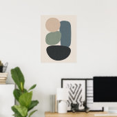 Minimalistische Abstracte Geometrische Wandkunst Poster (Thuiskantoor)