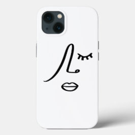Minimalistische Abstracte Gezicht Moderne Kunst De Case-Mate iPhone Case
