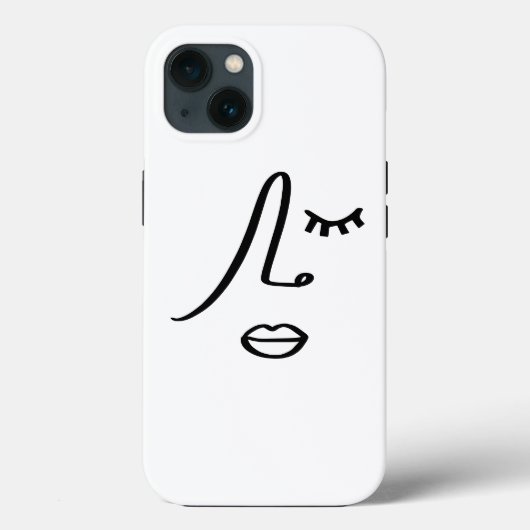 Minimalistische Abstracte Gezicht Moderne Kunst De Case-Mate iPhone Case (Achterkant)