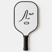 Minimalistische Abstracte Gezicht Moderne Kunst De Pickleball Paddle (Achterkant)