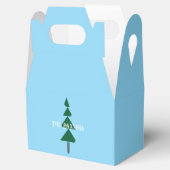 Minimalistische Abstracte Groene Chic Kerstboom Bedankdoosjes (Geopend)