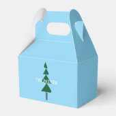 Minimalistische Abstracte Groene Chic Kerstboom Bedankdoosjes (Voorkant Zijde)