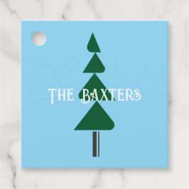Minimalistische Abstracte Groene Chic Kerstboom Bedankjes Labels