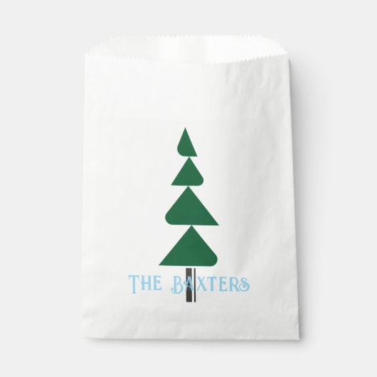 Minimalistische Abstracte Groene Chic Kerstboom Bedankzakje (Voorkant)