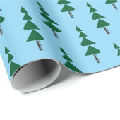 Minimalistische Abstracte Groene Chic Kerstboom Cadeaupapier (Rol Hoek)