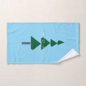 Minimalistische Abstracte Groene Chic Kerstboom Handdoek (Handdoek)