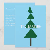 Minimalistische Abstracte Groene Chic Kerstboom Kaart (Voorkant / Achterkant)